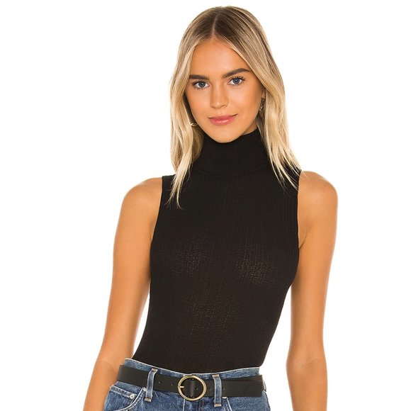 Free People Tops - NWT Free People Take on the Turtle Black Bodysuit